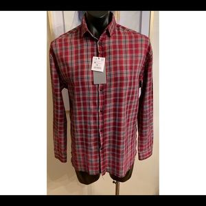 NWT ZARA MEN’S PLAID LONG SLEEVE BUTTON DOWN